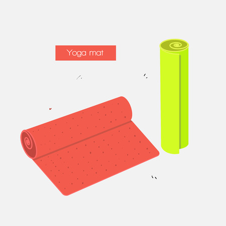 Illustration of two yoga matsのイラスト素材