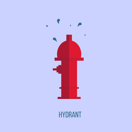 Illustration hydrant in a flat style. のイラスト素材