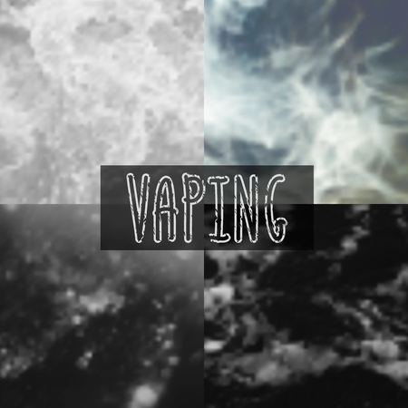 Smoke vector blurred background with an inscription.のイラスト素材