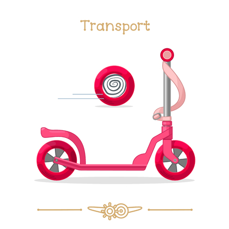 Cartoon transport, hand drawn concept, fun design elements sketch.のイラスト素材