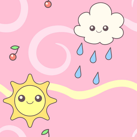 Vector sweet seamless pattern. Colorful cute texture concept. Vector illustration.のイラスト素材