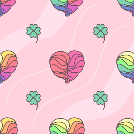Vector cute seamless pattern. Colorful texture concept. 004のイラスト素材