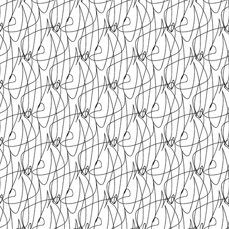 Vector black and white seamless pattern on transparent background. 082のイラスト素材