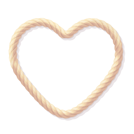 vector rope frame. Vintage realistic twisted cordのイラスト素材