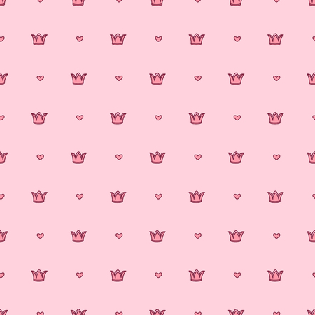 vector seamless pattern Little Princess paper artのイラスト素材
