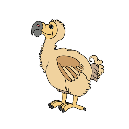 vector scandi cartoon animal clip art dodo birdのイラスト素材