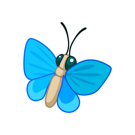 vector cute cartoon insect clip art butterflyのイラスト素材