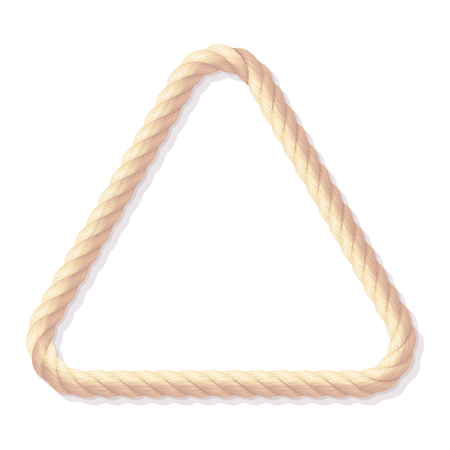 vector rope frame. Vintage realistic twisted cordのイラスト素材