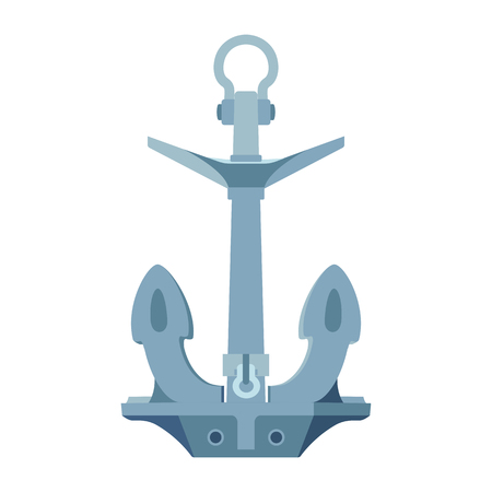 vector flat sea ocean maritime icon vintage Anchorのイラスト素材