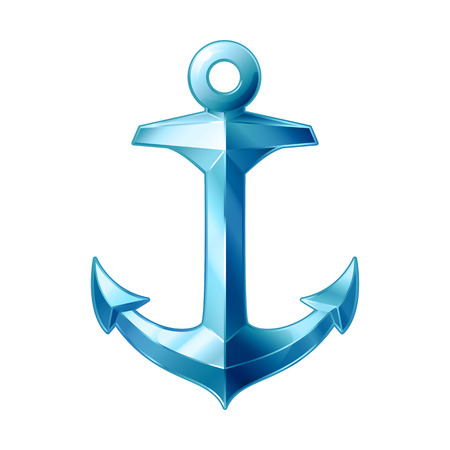 vector sea ocean maritime icon vintage Anchorのイラスト素材