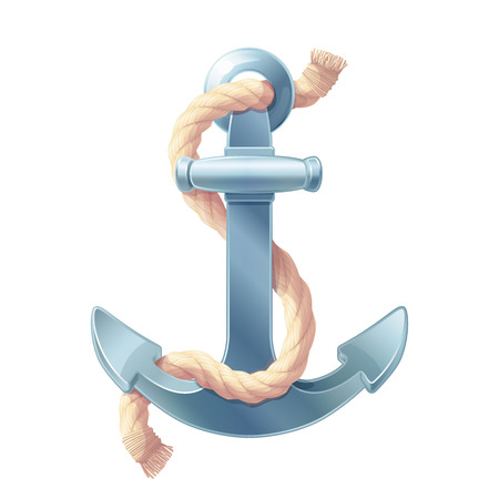 vector sea ocean maritime icon vintage Anchorのイラスト素材