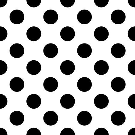 vector black white seamless pattern polka dotのイラスト素材