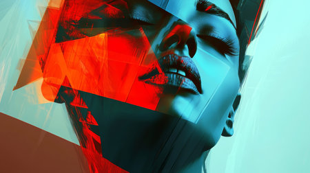 Futuristic abstract digital artwork exploring concepts of tomorrow in a unique visual representationの素材