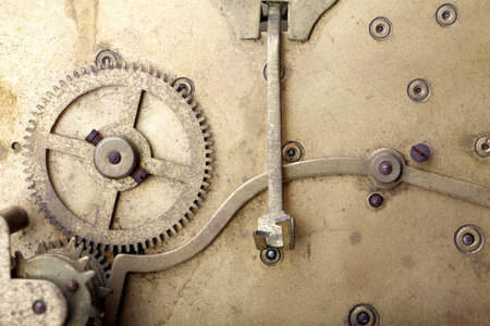 old clock mechanism with gears