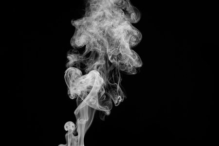 movement of smoke on black background, smoke background,の写真素材