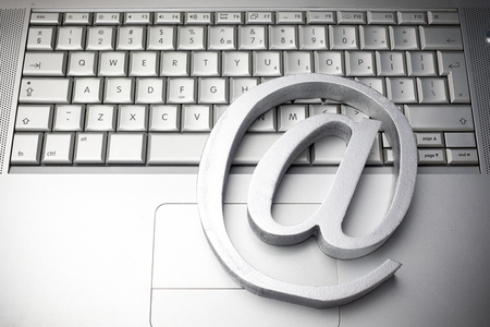 e-mail symbol on the keyboard. Top viewの写真素材