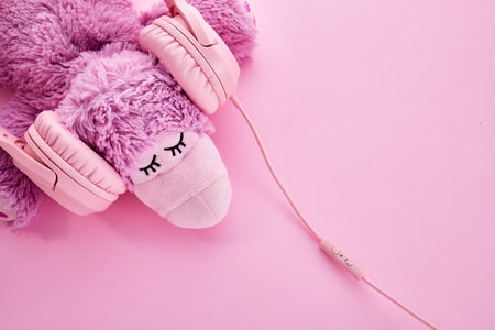 Sound musical bear toy. Music brain and musical therapy.の写真素材