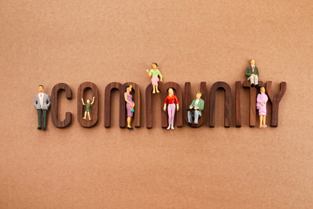 Community concept. Modern multicultural society concept with people