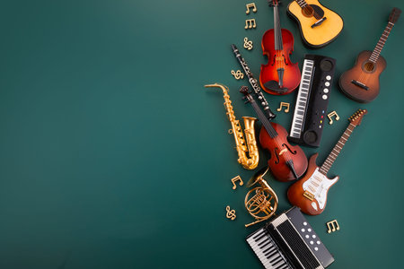Back to music school concept. Music lesson school education concept,