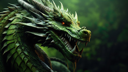 Chinese Happy New Year 2024. Year of the Green Dragon.の素材