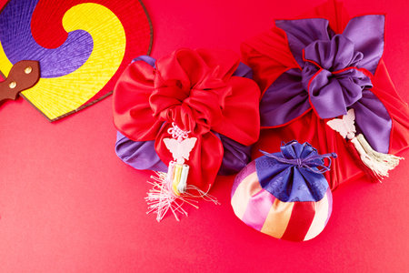 happy new year image of Korea,lucky bag and package.