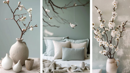 Photo collage, winter color palette, Frosty mint.の素材