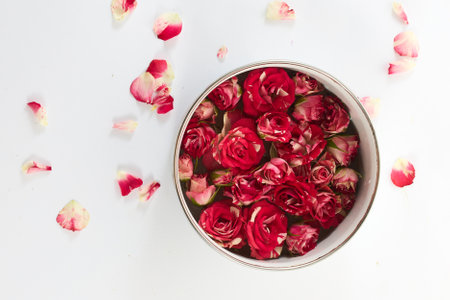 Elegant Floral Display with Rosesの写真素材