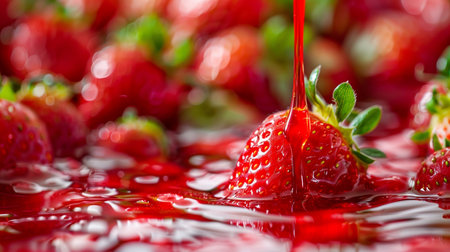 Juicy Strawberries in Syrupの素材