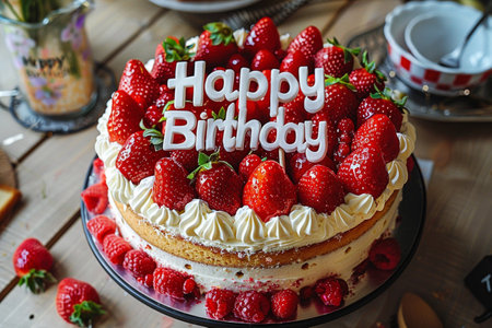 Strawberry Birthday Cakeの素材