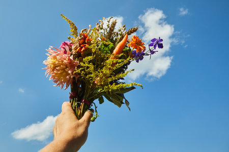 Herbal consecration and herb bush day of the Assumption of Mary dayの写真素材