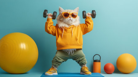 Fitness Cat in Styleの素材