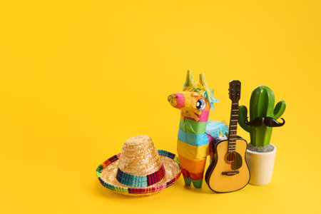Cinco de mayo carnival concept. Colorful Fiesta