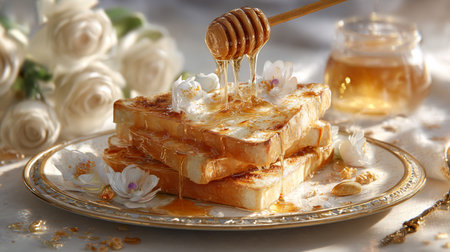 Honey Drizzled Toastの素材