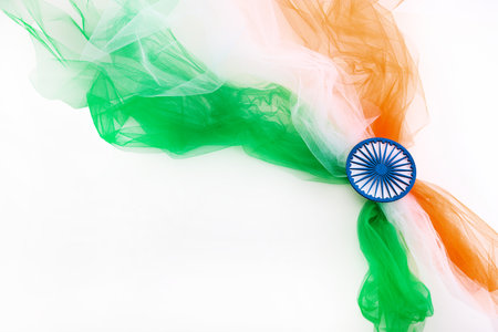 Happy Independence Day 15th August, freedom day of Indiaの写真素材