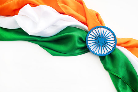 Happy Independence Day 15th August, freedom day of Indiaの写真素材