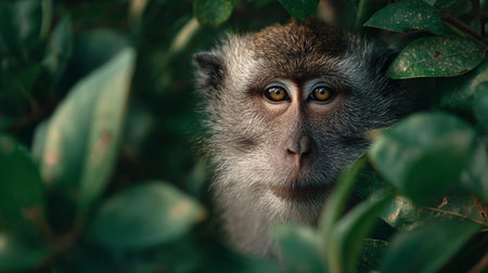 Monkey in Foliageの素材