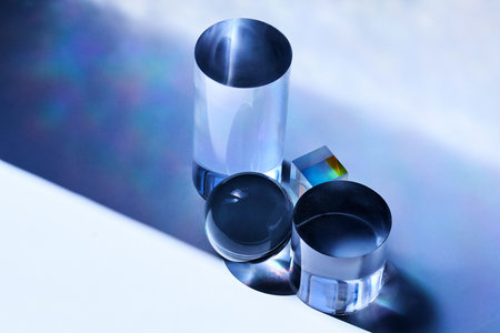 Abstract Glass and Light Reflectionの写真素材