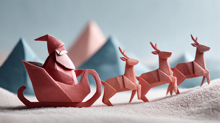 Origami Santa and Reindeerの素材