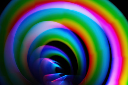 Colorful Spiral Illusion. A mesmerizing spiral featuring vibrant, swirling colors with a hypnotic...