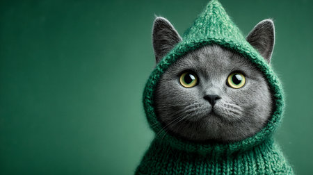 Cat in Green Sweaterの素材