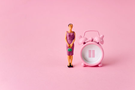 Menopause concept. Minimal concept hormone replacement therapyの写真素材