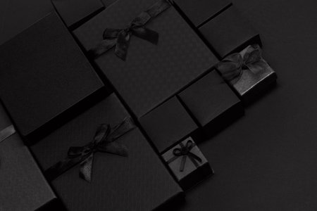 Elegant Black Gift Boxes.