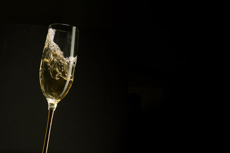 Happy New Year. Champagne Glass Elegance