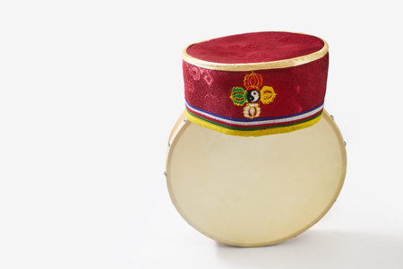Damphu drum celebrating sonam losar tamang new year festival