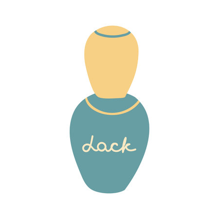 Nail polish in a flat style on a white background. Vector imageのイラスト素材