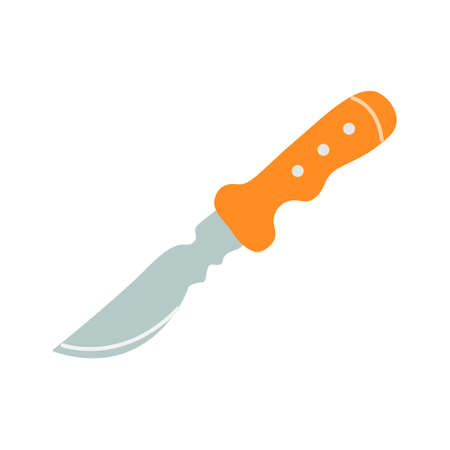 Hiking knife, vector illustration in flat style.のイラスト素材