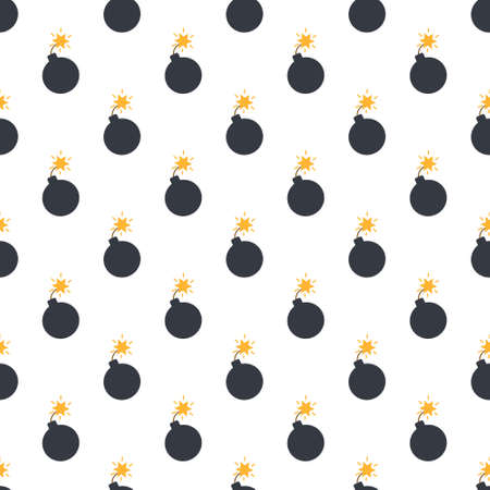 Frozen Bombs, vector seamless pattern in flat styleのイラスト素材