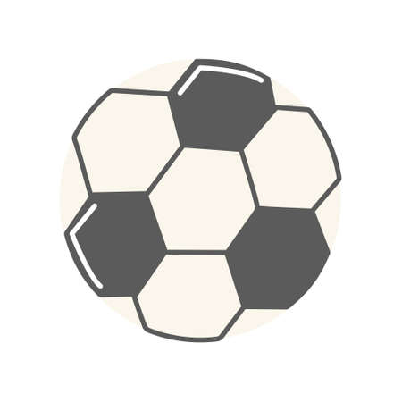 Soccer ball, vector flat illustration on white backgroundのイラスト素材