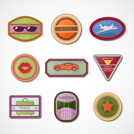 Seth isolated embroidered chevrons on a white backgroundのイラスト素材