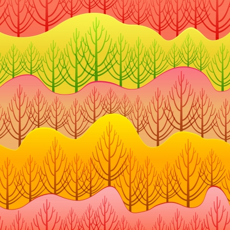 seamless pattern of forest orangeのイラスト素材